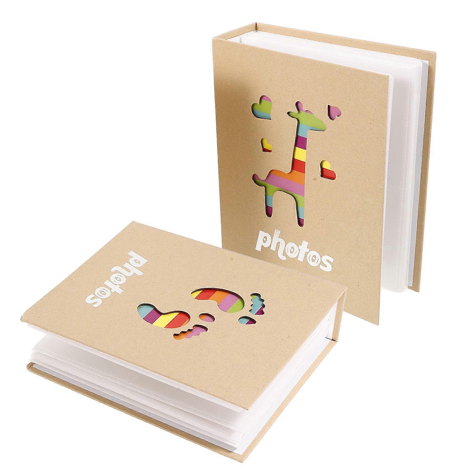 Paper Baby Growth Recording Album 2Pcs Light Yellow with Sturdydesign for Daily Use and Keepsake