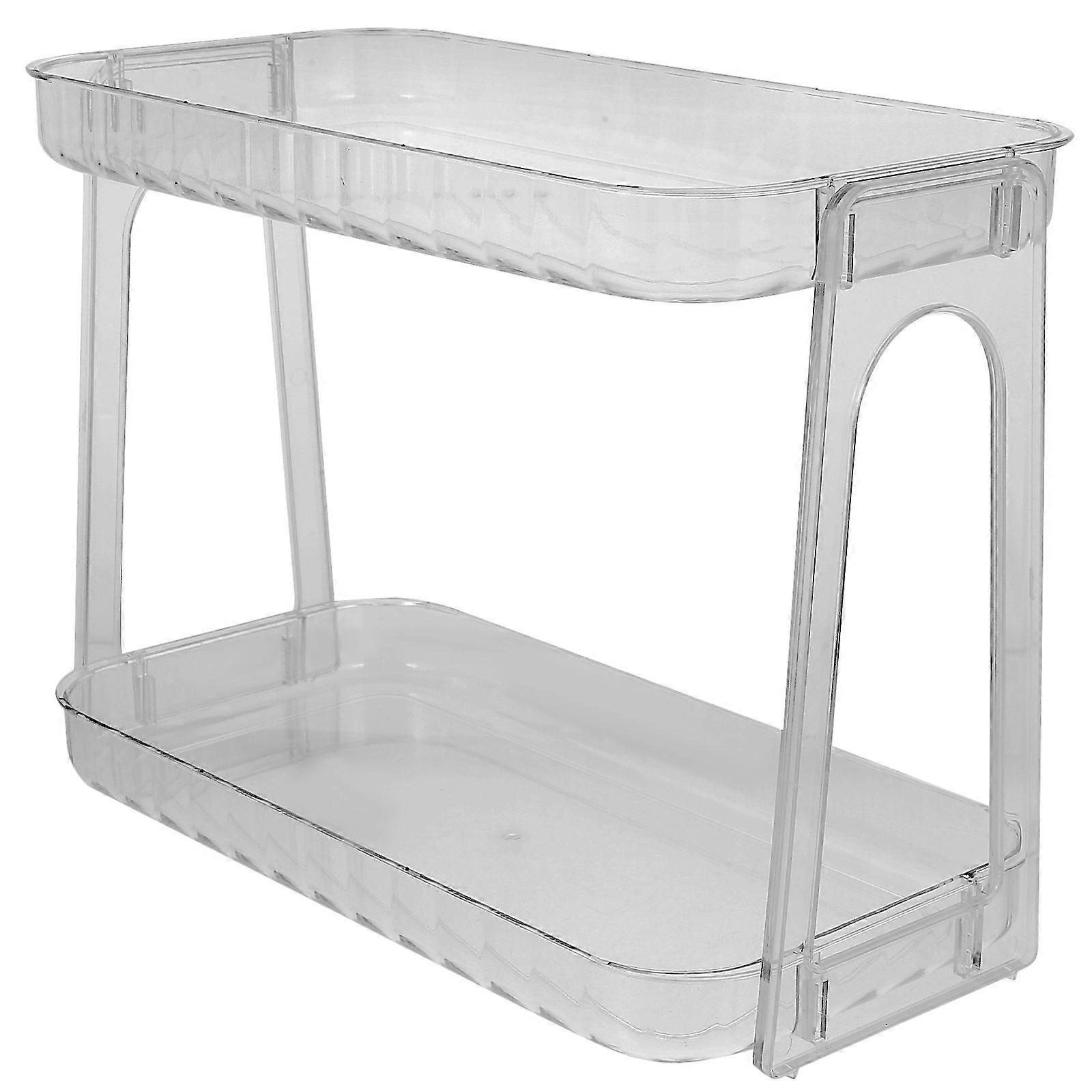 Countertop Organizer For Cosmetics Bathroom Countertop Shelving Rectangular Easy Installation 1Set