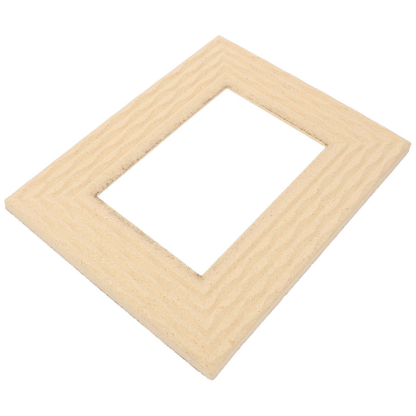 Retro Style Photo Frame European Design Wood Tabletop Display Light Brown 7.4x4.72 Inches Memory Preservation 1Pack