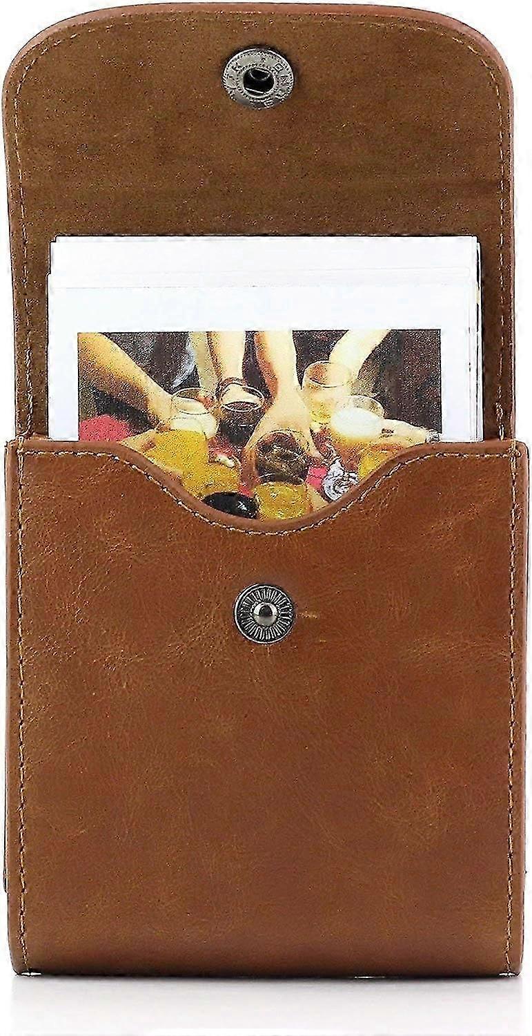 For Fujifilm Instax Square SQ1 SQ20 SQ10 SQ6 SP-3 Instant Camera Film Mini 3 Inch Film Accessory (Brown)