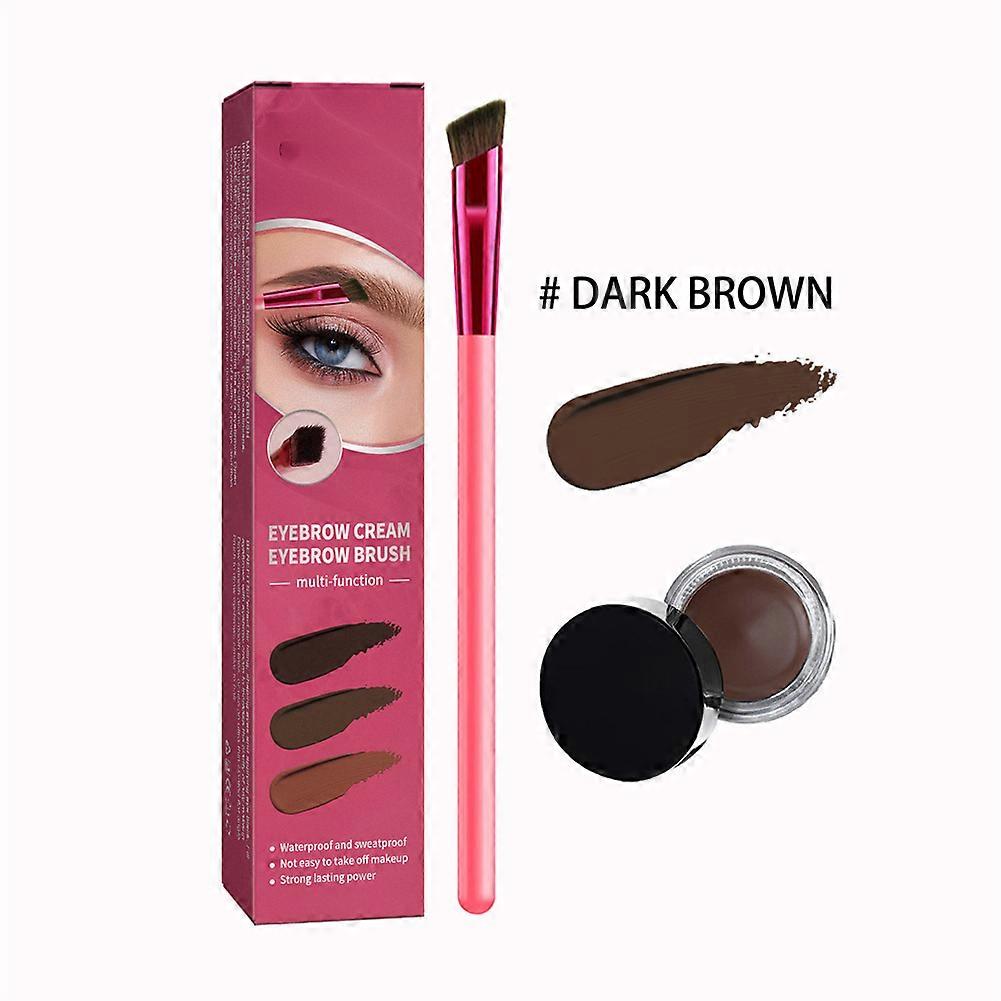 Waterproof Eyebrow Pomade And Brush Kit 4D Multifunction Eyebrow Brush Realistic Eyebrow Brush Square Eyebrow Makeup Brush