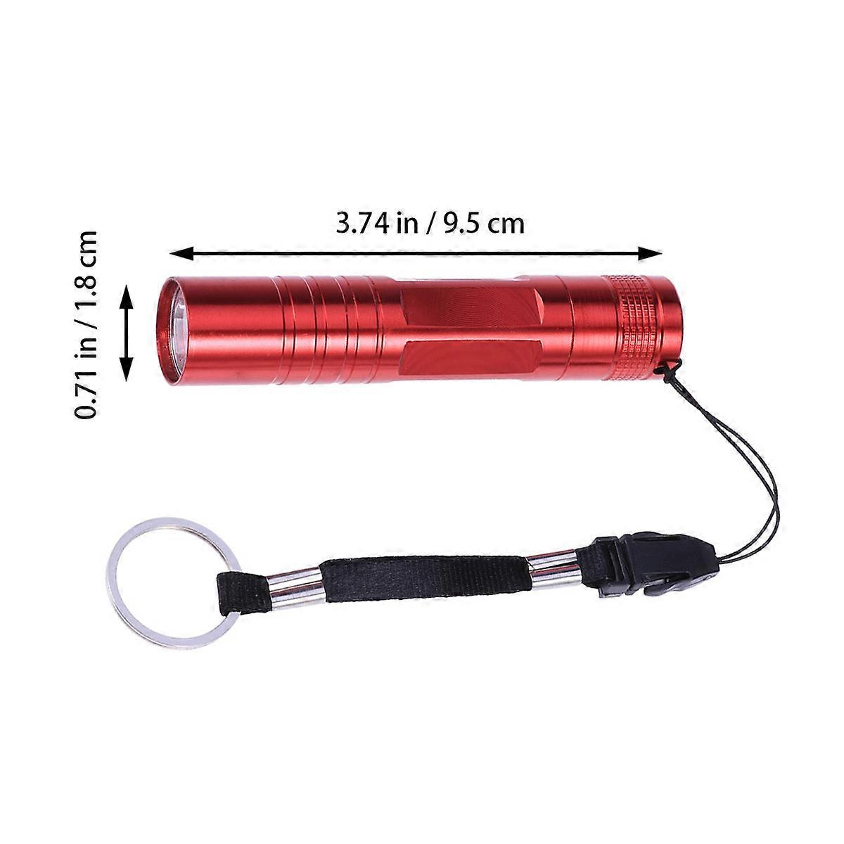 Portable Red Flashlight Led Pocket Torch Waterproof For Walking Hiking And Climbing 20X1 80X1 80CM Impact Resistant 1Pack