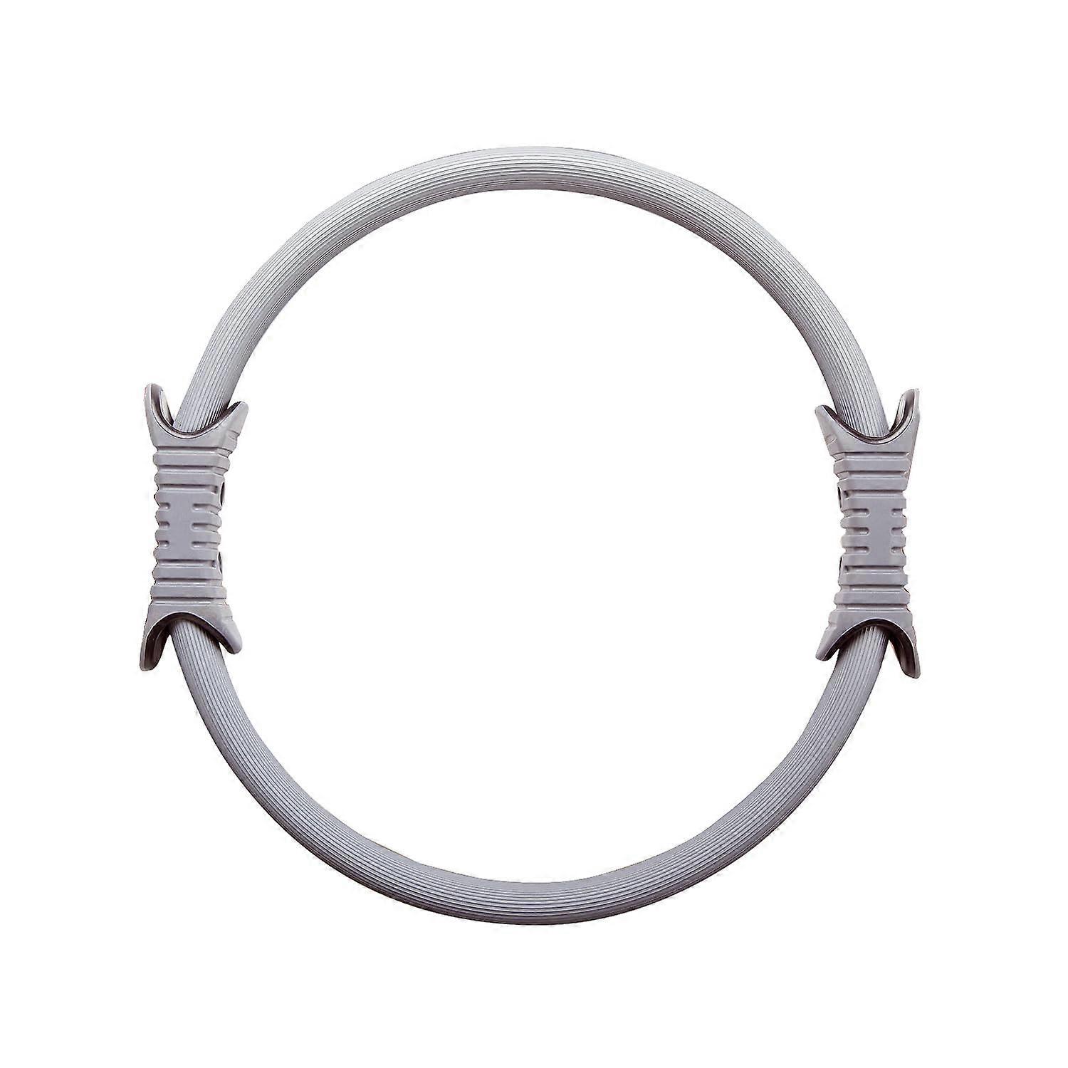 Pilates Ring Premium Anatomically Shaped Handles 35 cm Grey For Core Workouts And Home Use