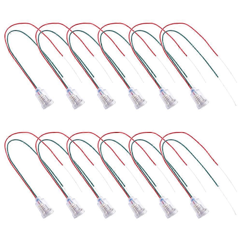 12pcs Screw Base Lamp Holders with Wire – Insulated Plastic Sockets for DIY Lighting, Home, Office, and Store Use – Easy Installation & Replacement