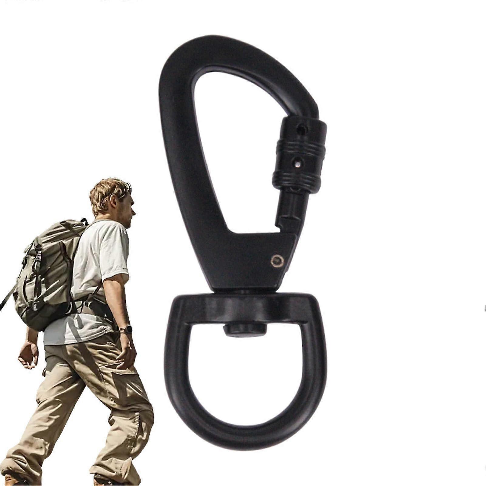 Flag Clips for Flag Flaws, Heavy Duty Black Zinc Alloy Snap Hooks, Climbing Eye Snaps, Swivel Lock Keychain Clips