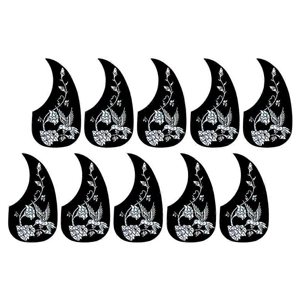 10pcs Folk Guitar Pickguards Replacement, Scratch Resistant Durable Protective Guards for Acoustic Guitars, Lightweight & Smooth Surface Instrument
