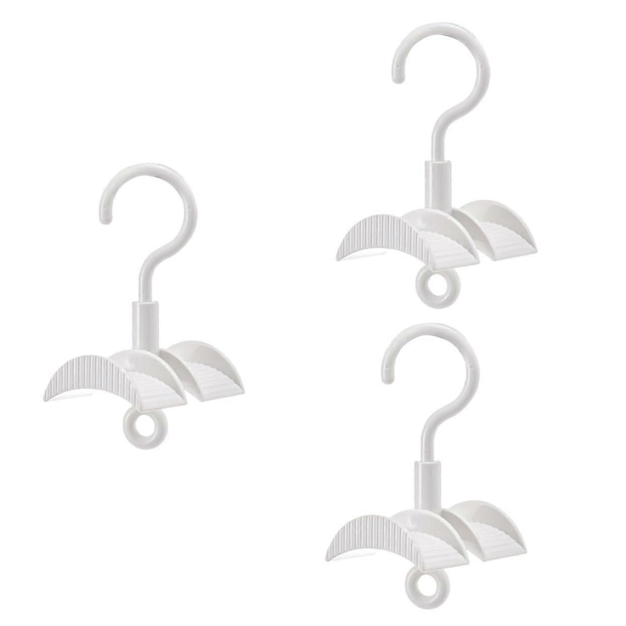 3St Handtasche Haken Beutelclips Organizer für Accessoires, Aufhänger, Kleiderbügel, Gürtelhalter, Abs Material, Weiß