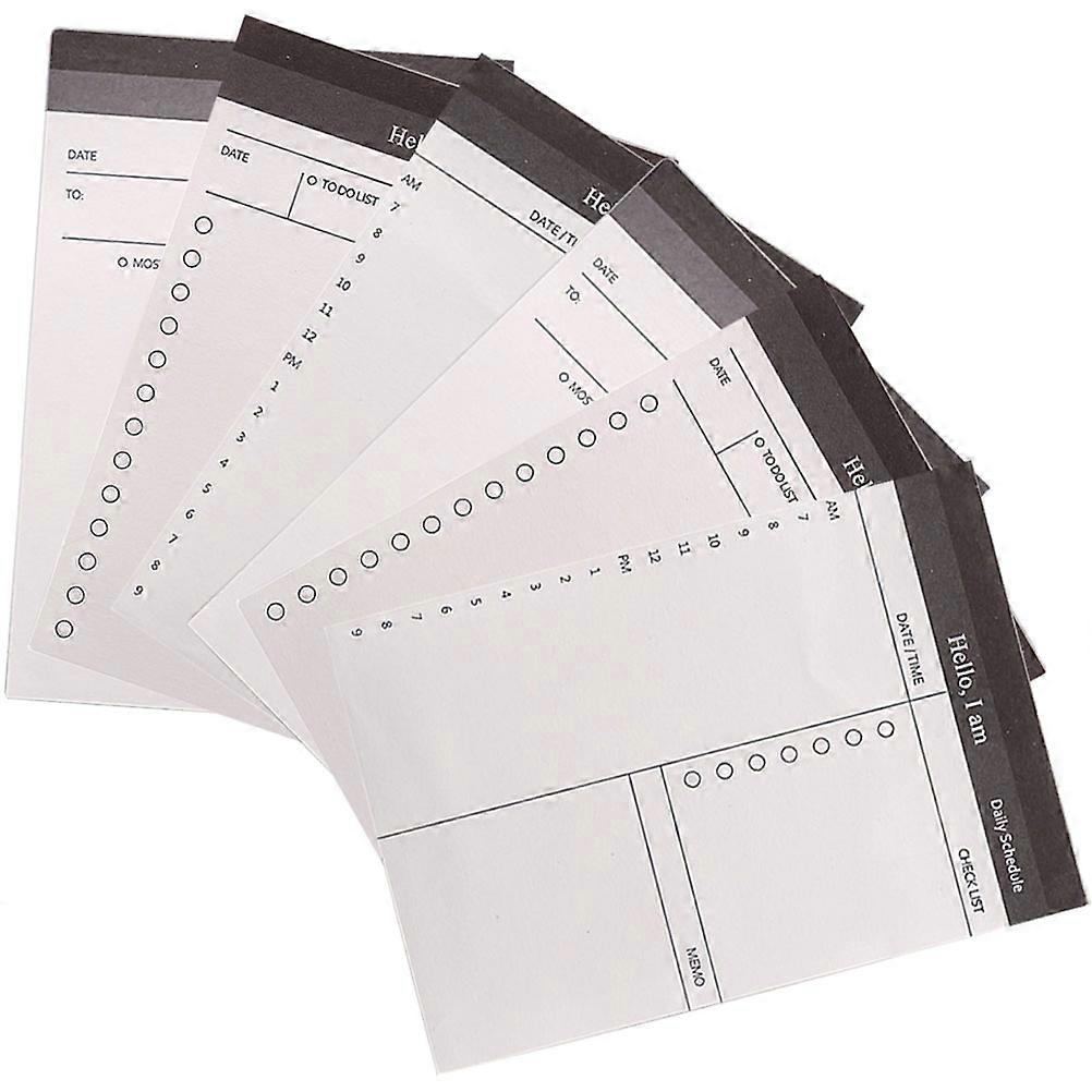 Meeting Notebook For Work Organization Easy Book Detachable Practical Schedule Book Students Office Use 12.5X8.5CM Daily Planning 6Pcs