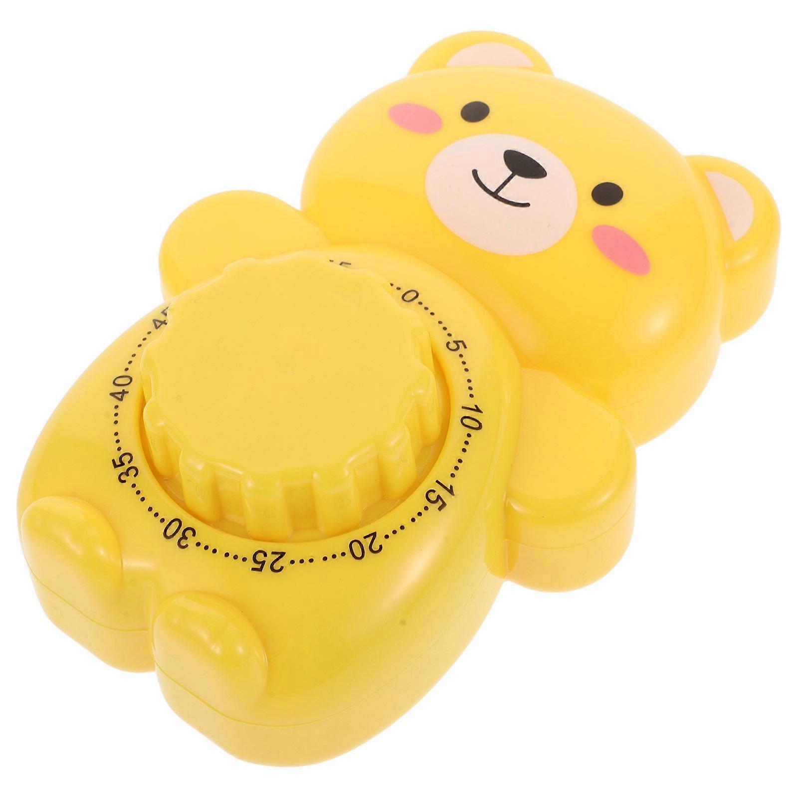 Animal Shaped Kitchen Timer Adorable Bear Shape Manual Timer For Baking Cooking 1Set