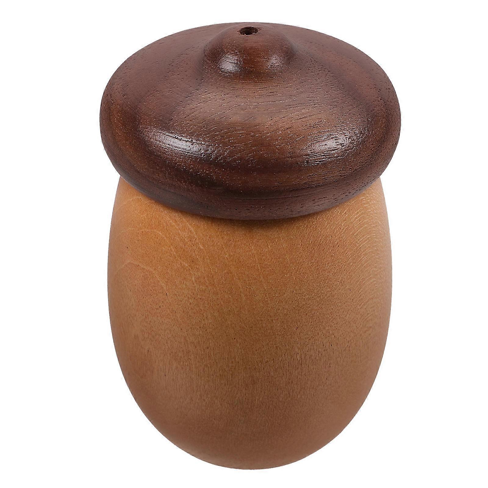 Mushroom Toothpick Case Acorn Shaped Toothpicks Container Walnut Wood Organizer Adults 1Pack