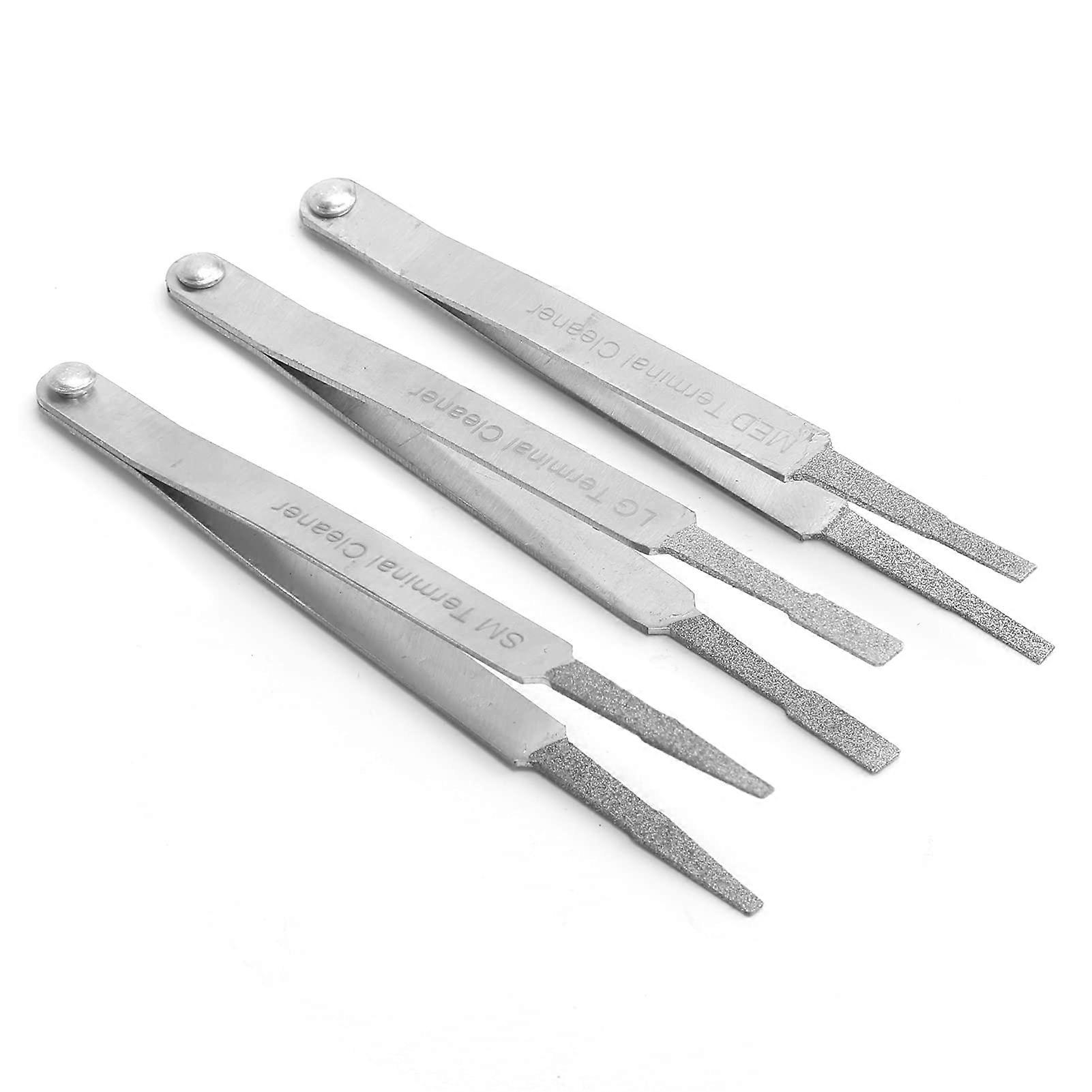 Connector Cleaner Set, 3-Piece Metal Clamp Extractor For Small Spade Terminals, Electrical Cleaning And Repair Tool