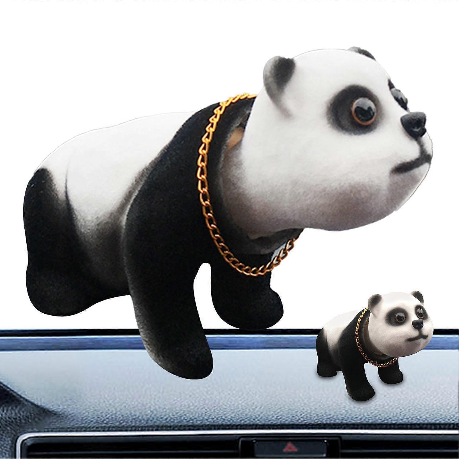 Panda Bobble Heads for Dashboard, Car Decorations Bobble Head Head Shaking Panda