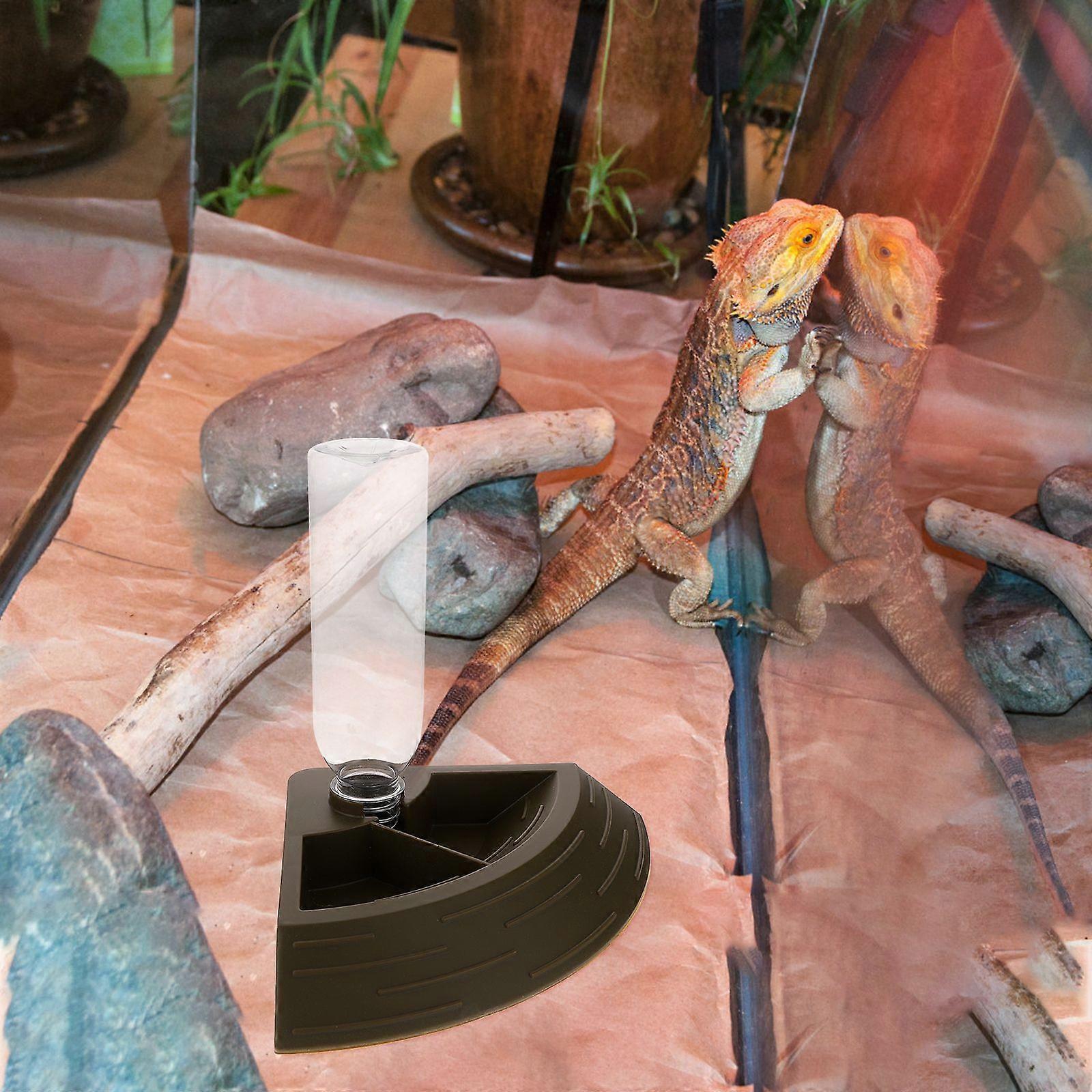 Reptilienwasserflasche: Automatischer Futter- und Wassernapfspender für Schildkröten, Eidechsen, Frosche, Schildkröten, Chamäleons und andere Reptilien
