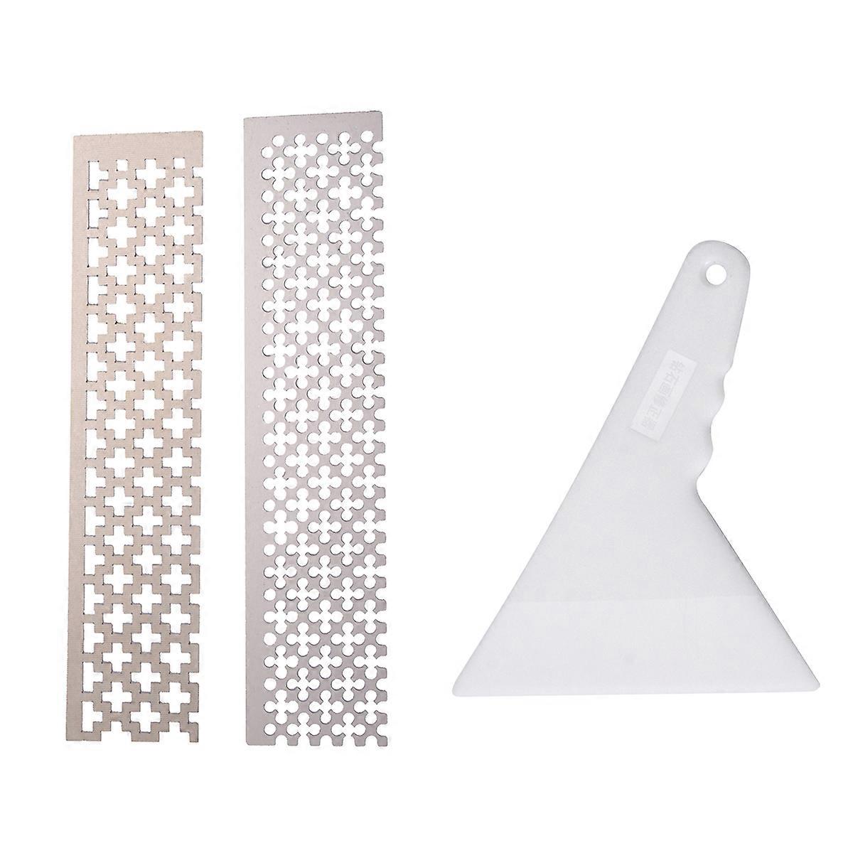 Beads Painting Tool Ruler Diamond Drawing Mesh Rectangular For Craft Making Hobbyists 7X5X0.4CM 1 Set