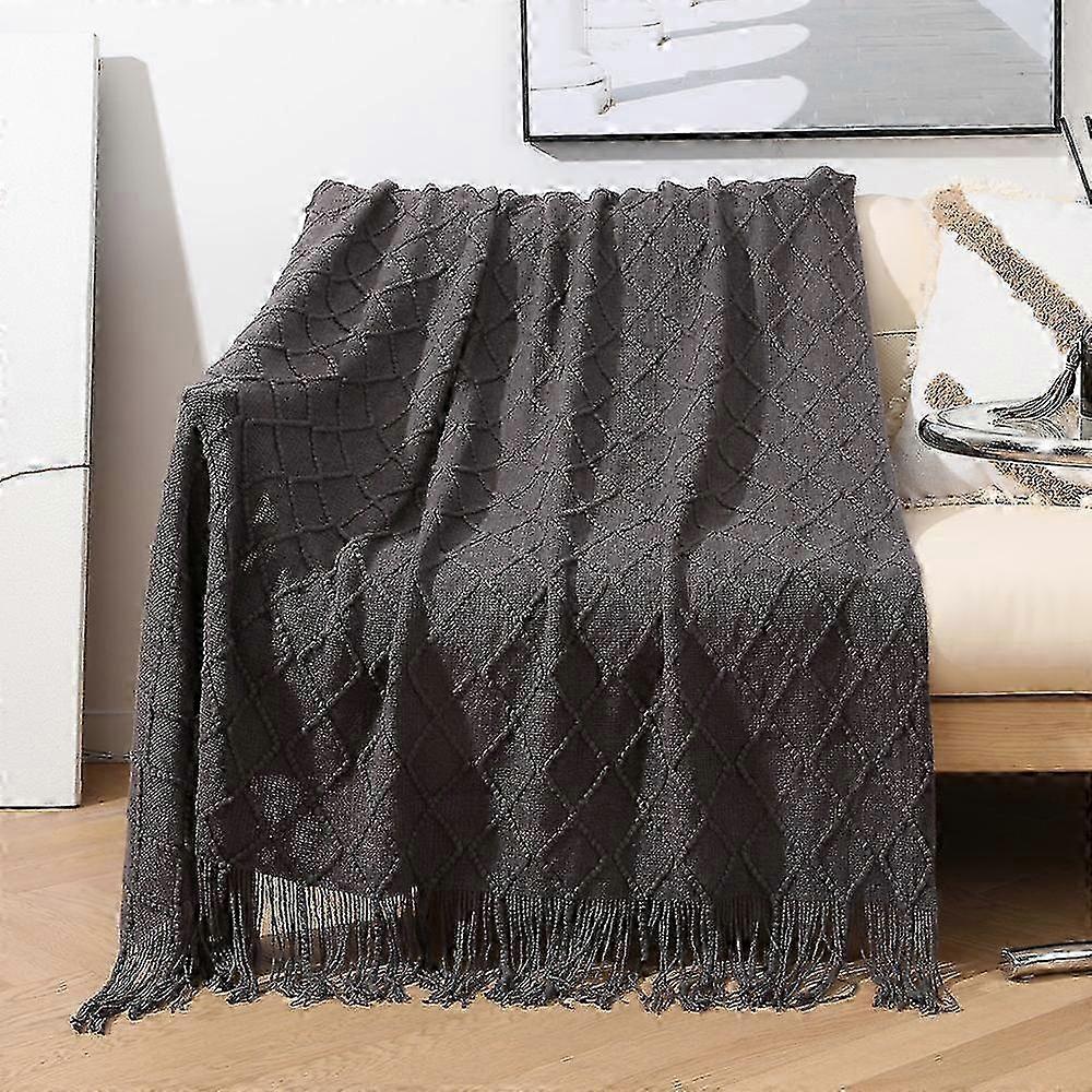 60x90, Soft Cozy Knit Blanket With Tassel, Lightweight Decorative