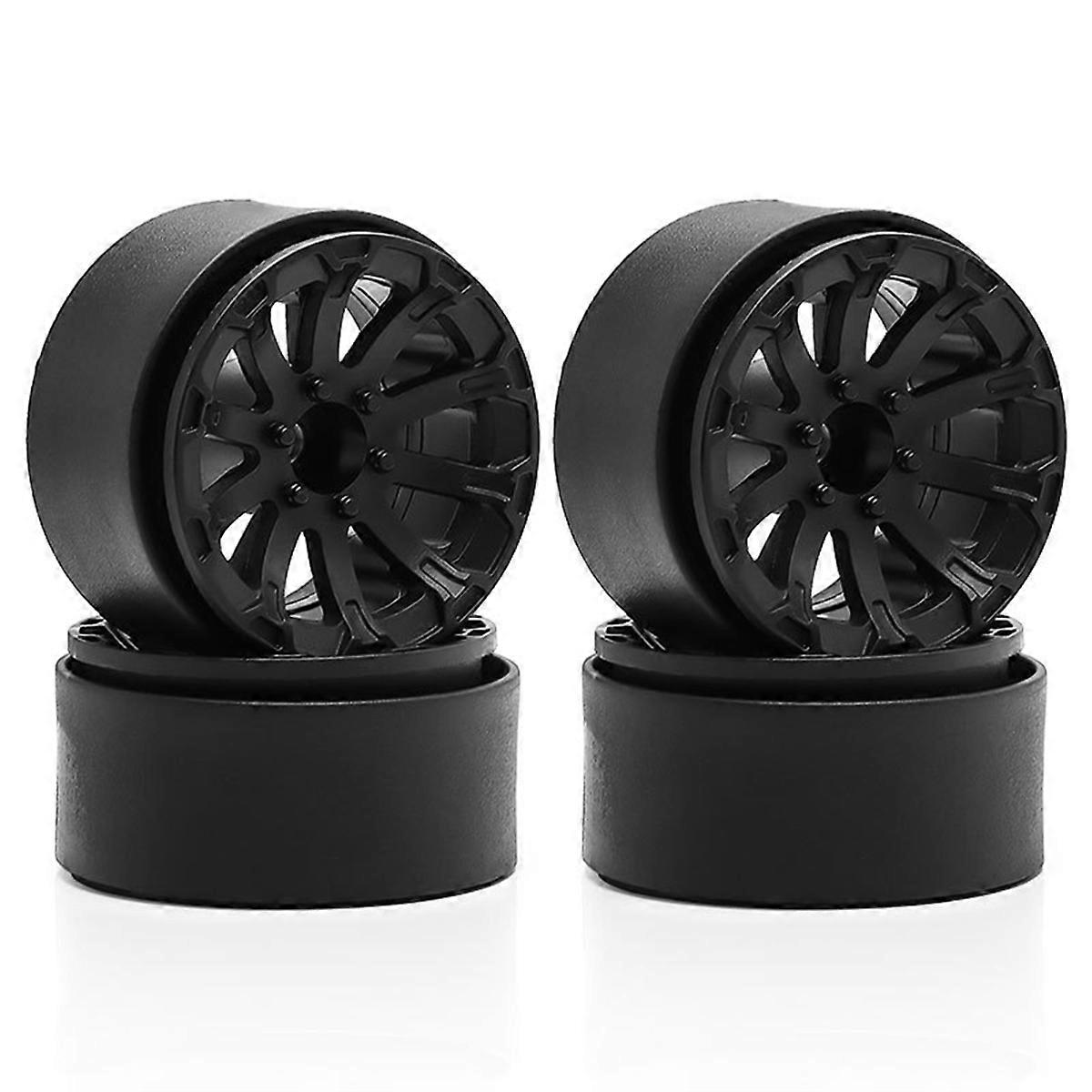 1.9 Inch Beadlock Wheel Rim for 1:10 Rc Crawler Trx4 Trx6 Axial Black