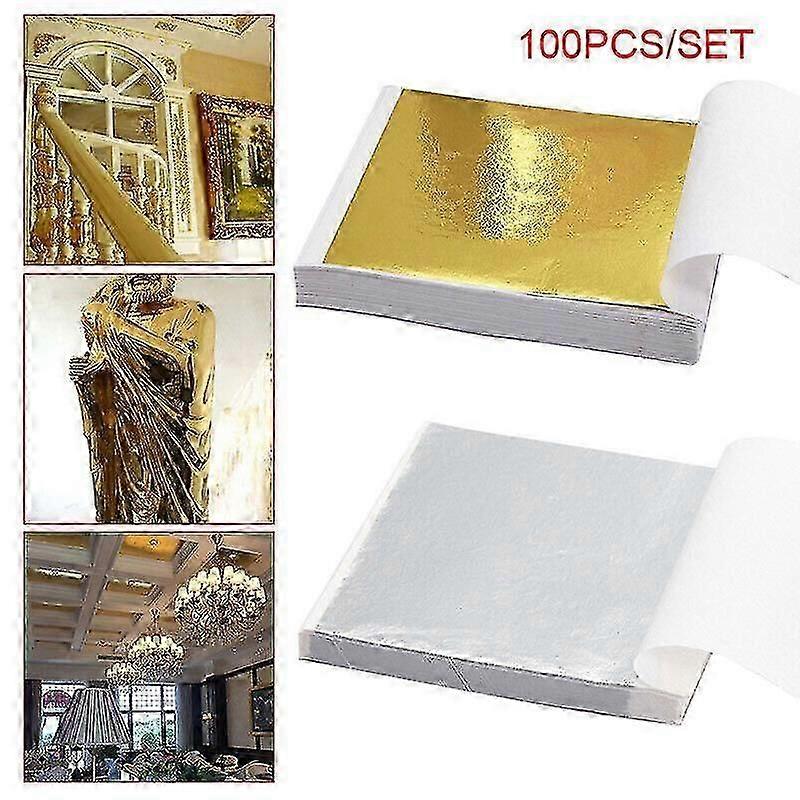 2025 Latest Model 100x 24K Gold Leaf Sheets Art Craft Design Gilding Framing