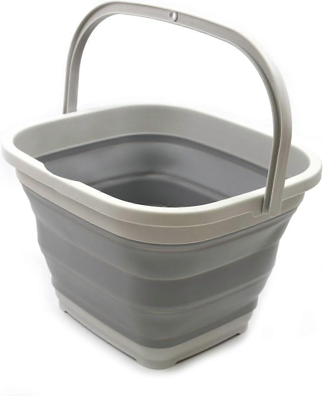 ZENGO 11L (2.9 gallon) Collapsible Rectangular Handy Bucket (1, Gray)