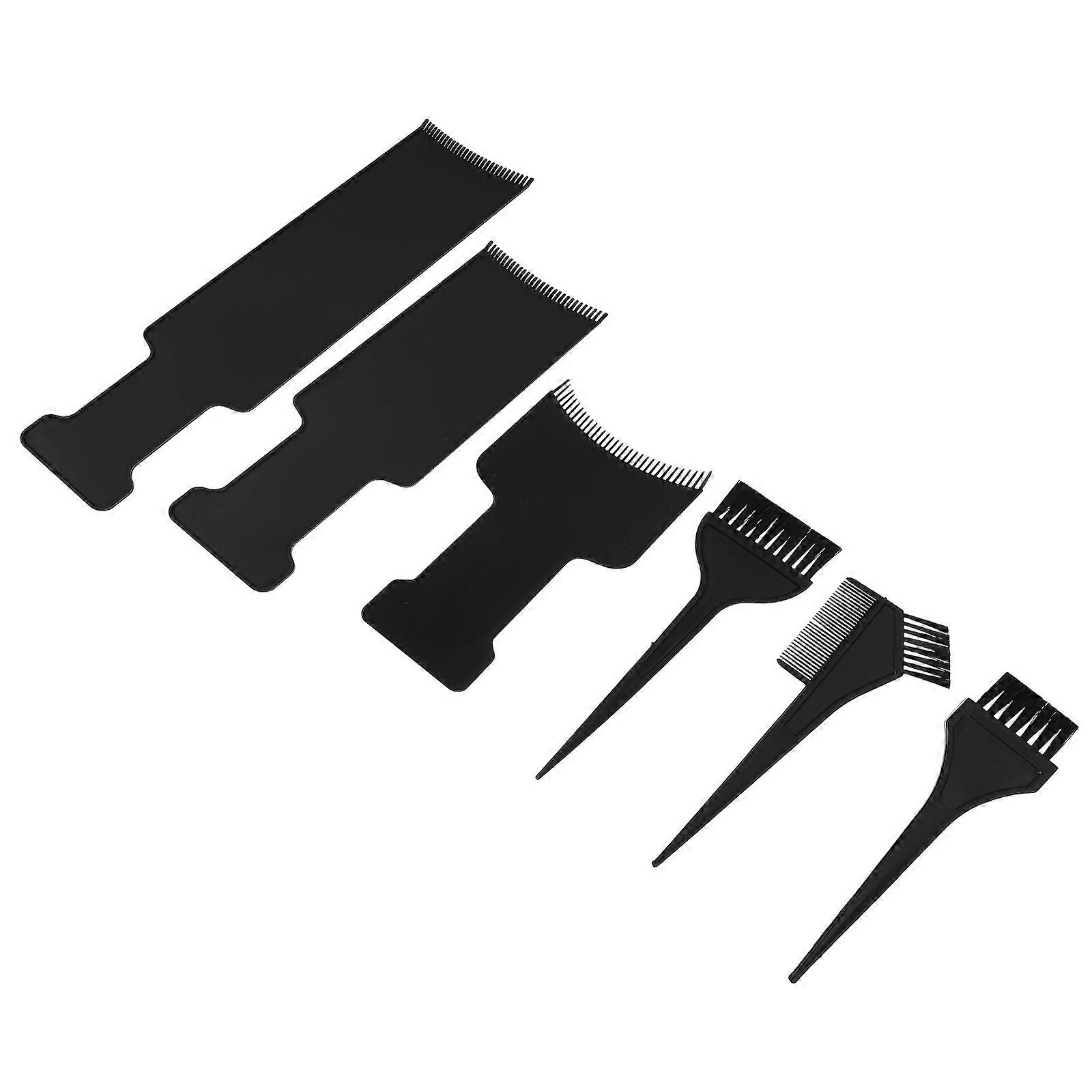 6 Pcs Hair Dyeing Highlight Plates Kit Coloring Tools Set