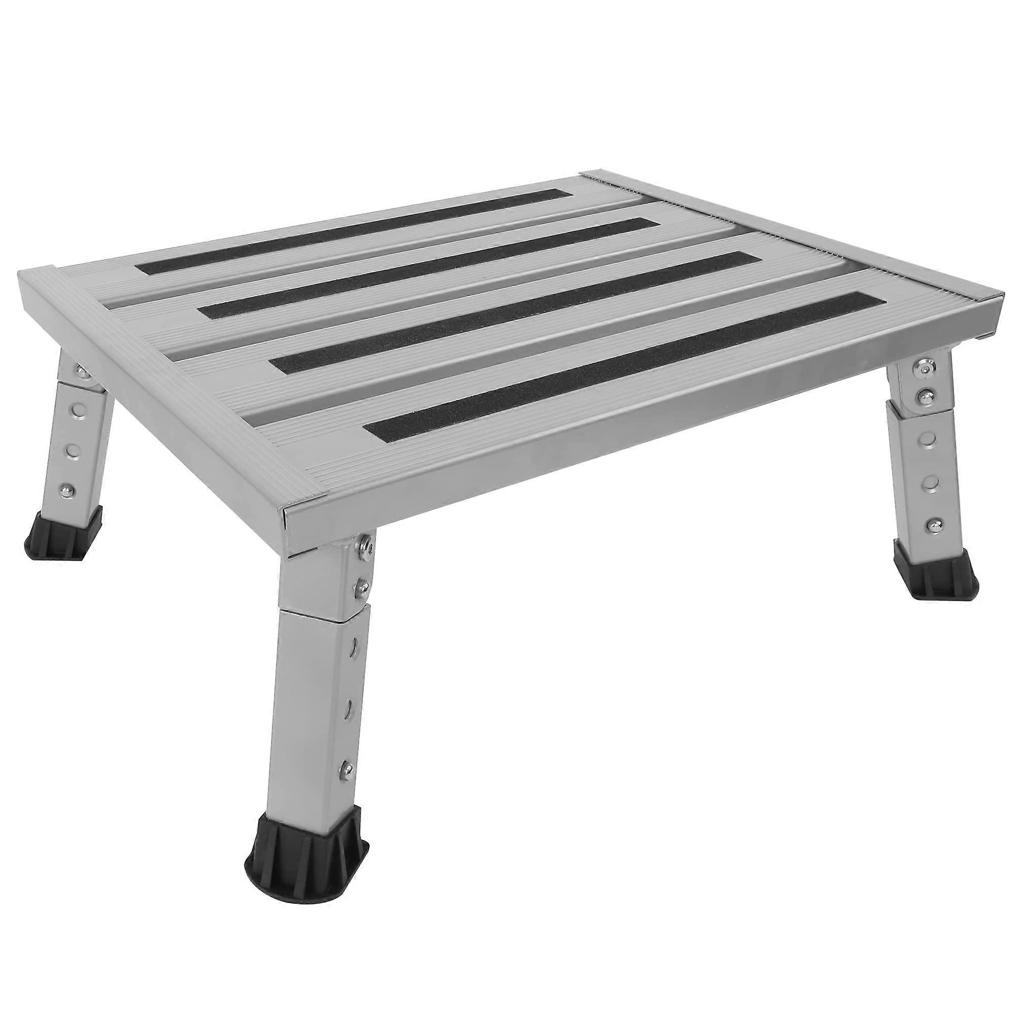 Aluminium Folding Step Ladder, 1 Step Work Platform, Max Load 350 kg, Foldable, Grey