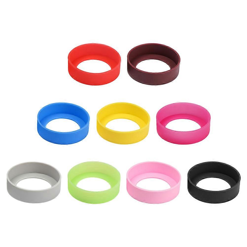 6PCS Protective Water Bottle Sleeve Skid Silicone Mat for Mug Cup Durable Comfortable Grip Shockproof Design Multiple Colors