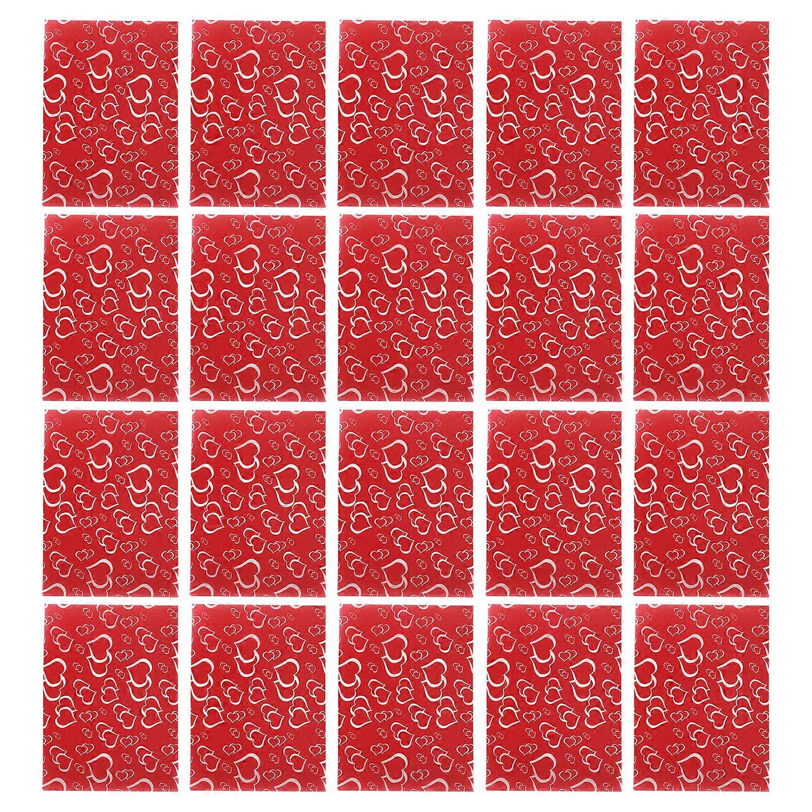 Wrapping Supplies Nougat Wrapping Paper Home Use Valentine's Day Stylish Design Red 12.5*9CM Cookie Packaging 500Pcs
