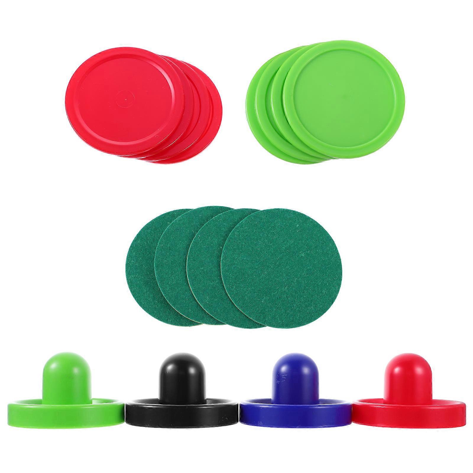 Air Hockey Pushers and Pucks Made of Durable Plastic for Playing Use Assorted Color Lightweight and Sturdy Fits Most Standard Tables
