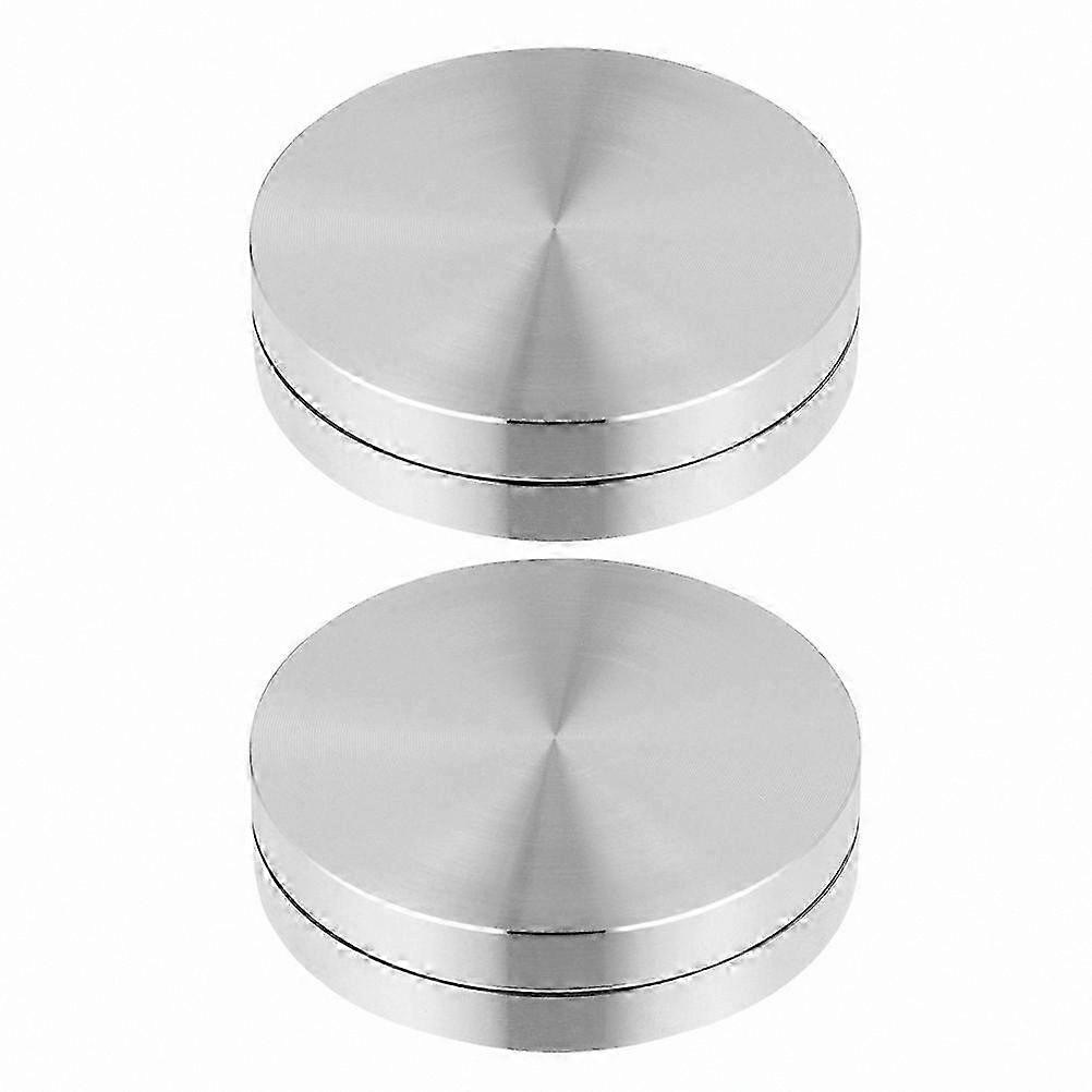 2-Pack Aluminum Alloy Rotating Cake Stand with Baking Tray and Turntable Base