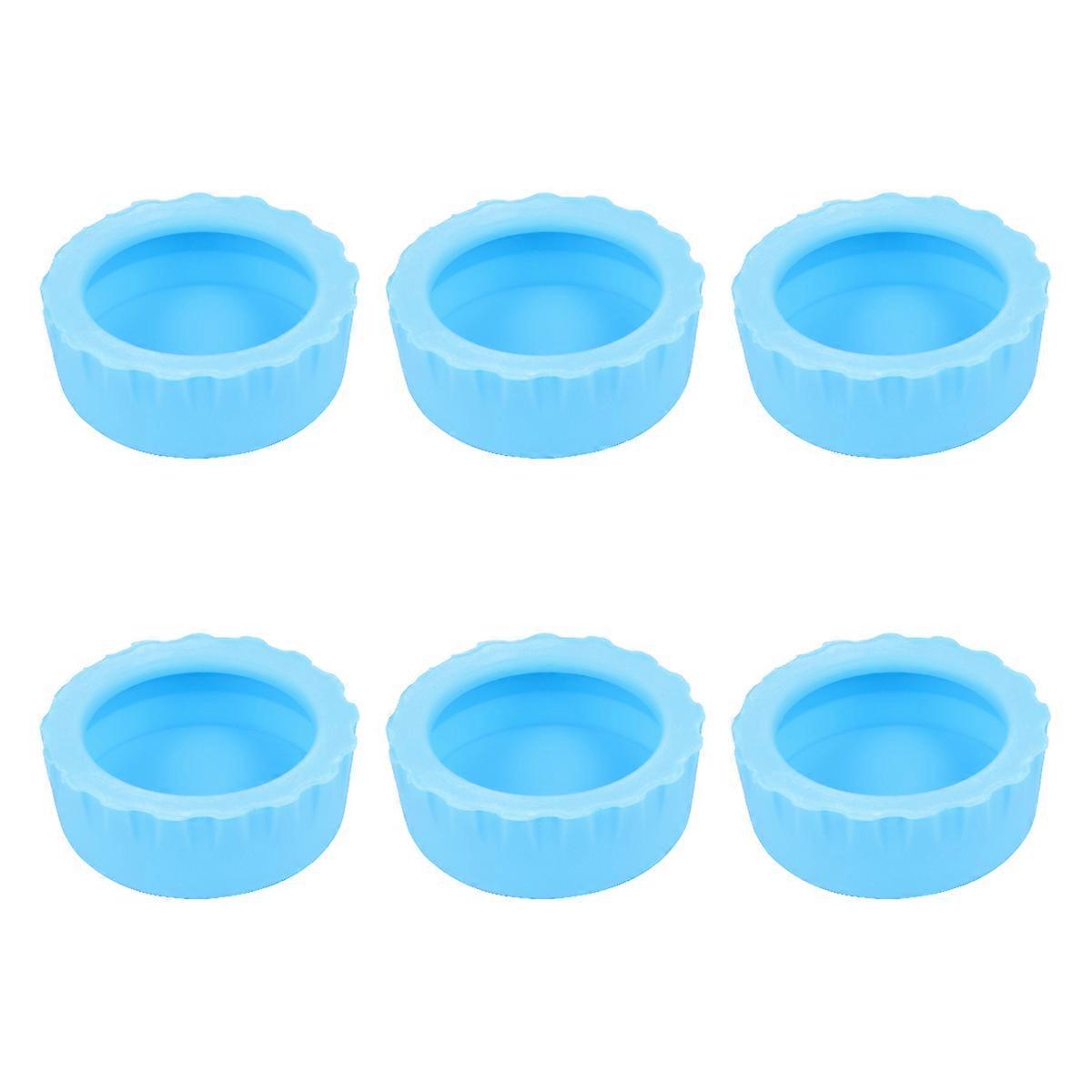 6pcs Silicone Beer Caps Leakproof Stoppers for Home Bar Easy to Clean Reusable for Bottles and