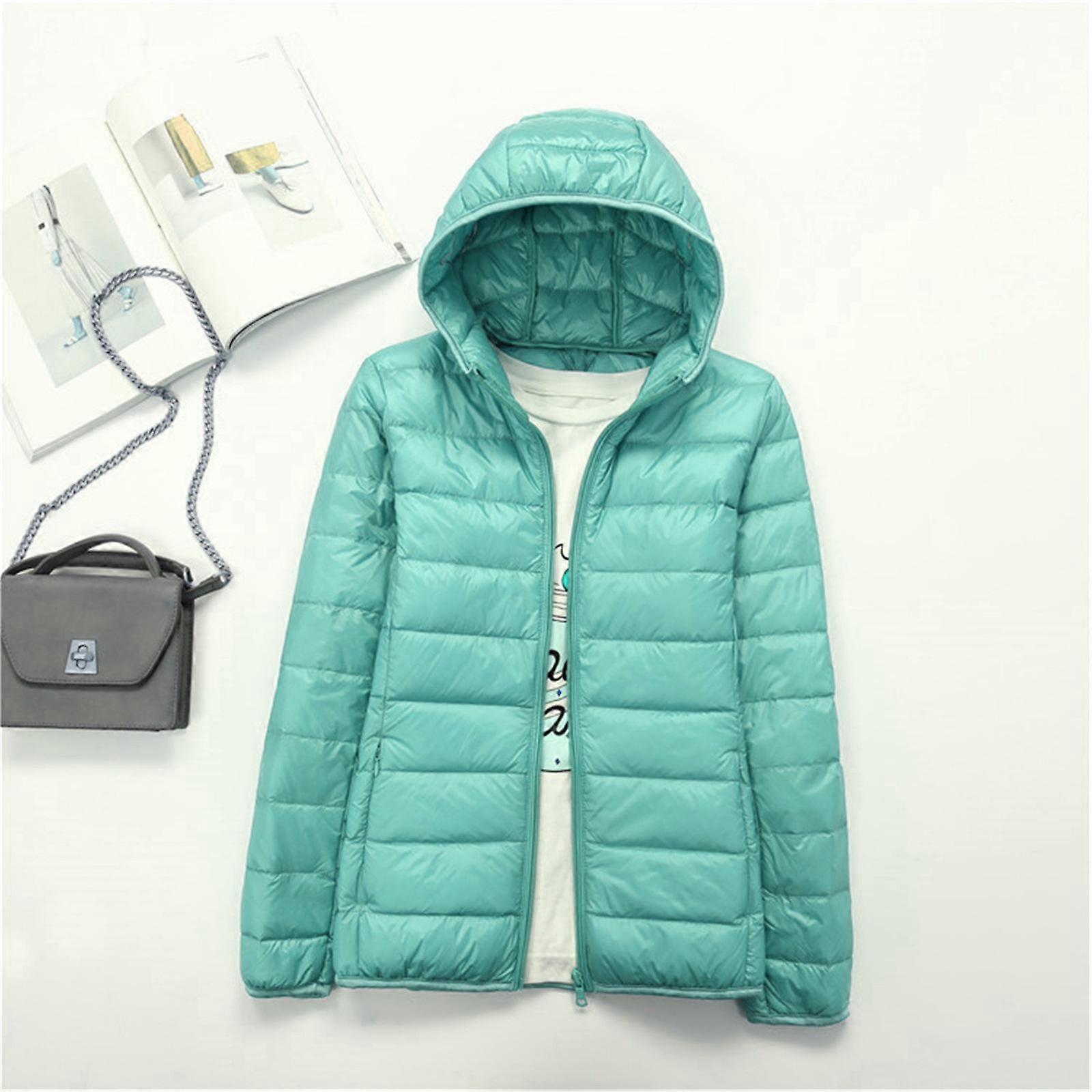 Women's Lightweight Hooded Down Jacket - Winter Collection, Plus Size Available