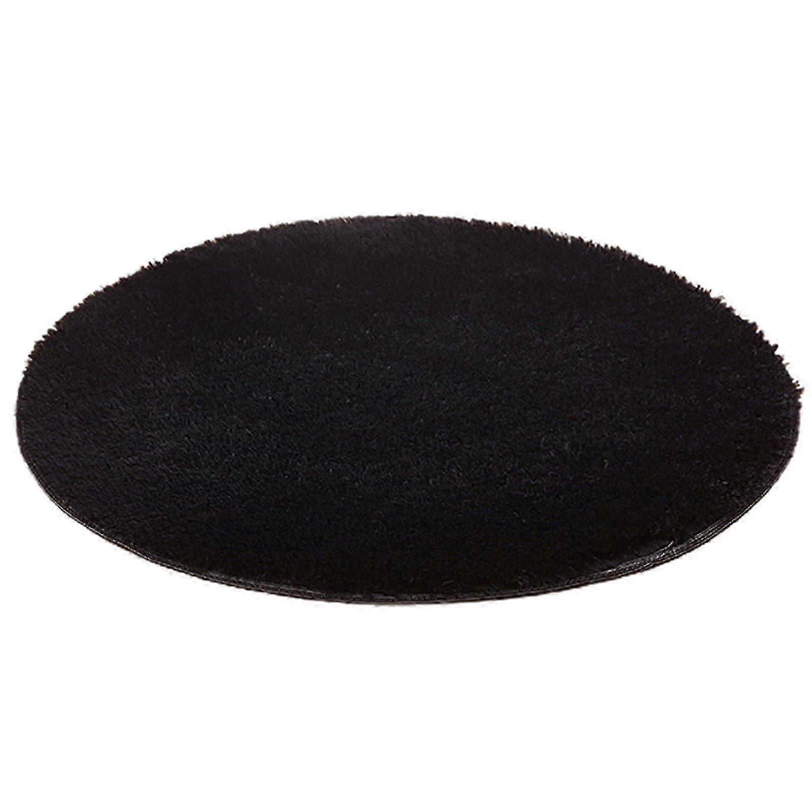 Fluffy Rund Shaggy Skridsikkert Tæppe til Stue og Soveværelse