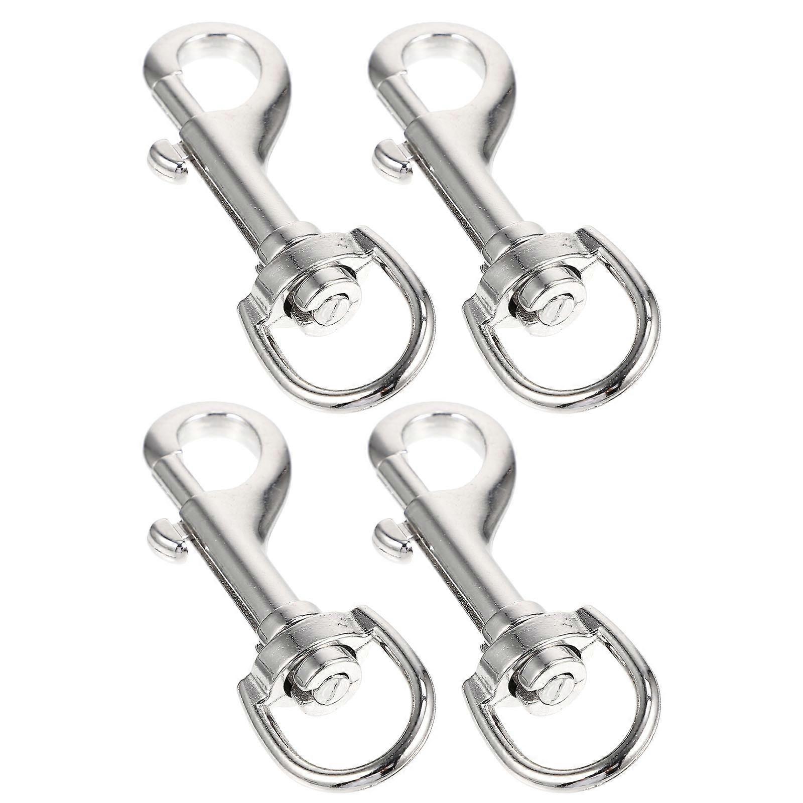 Heavy Duty Swivel Snap Hooks 4pcs Lightweight Pet Leash Clips for Dog Collars, Keychains, Lanyards & Outdoor Hanging Applications
