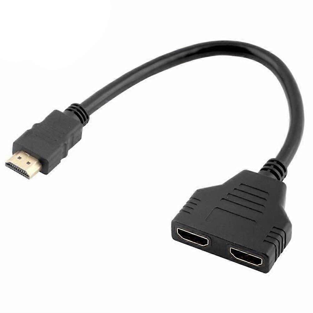 Video Splitter Male To Dual Female Adapter For Home Theater High-Definition Player 30x2.5cm 1Set