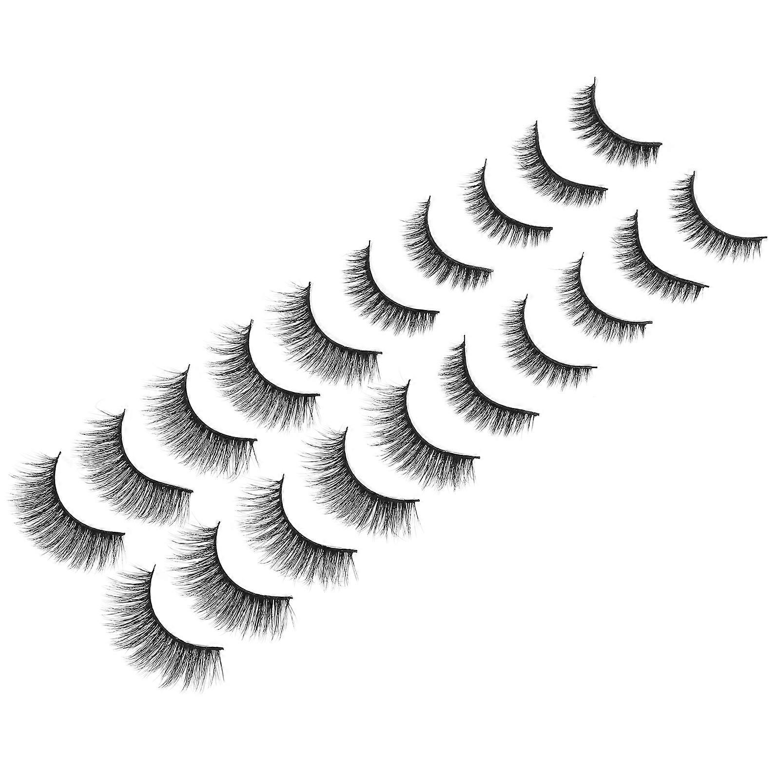 10 Pairs Natural Look False Eyelashes for Makeup, Cosplay & Special Occasions – Soft, Lightweight & Skin Friendly Faux Lashes for Daily Wear, Parties
