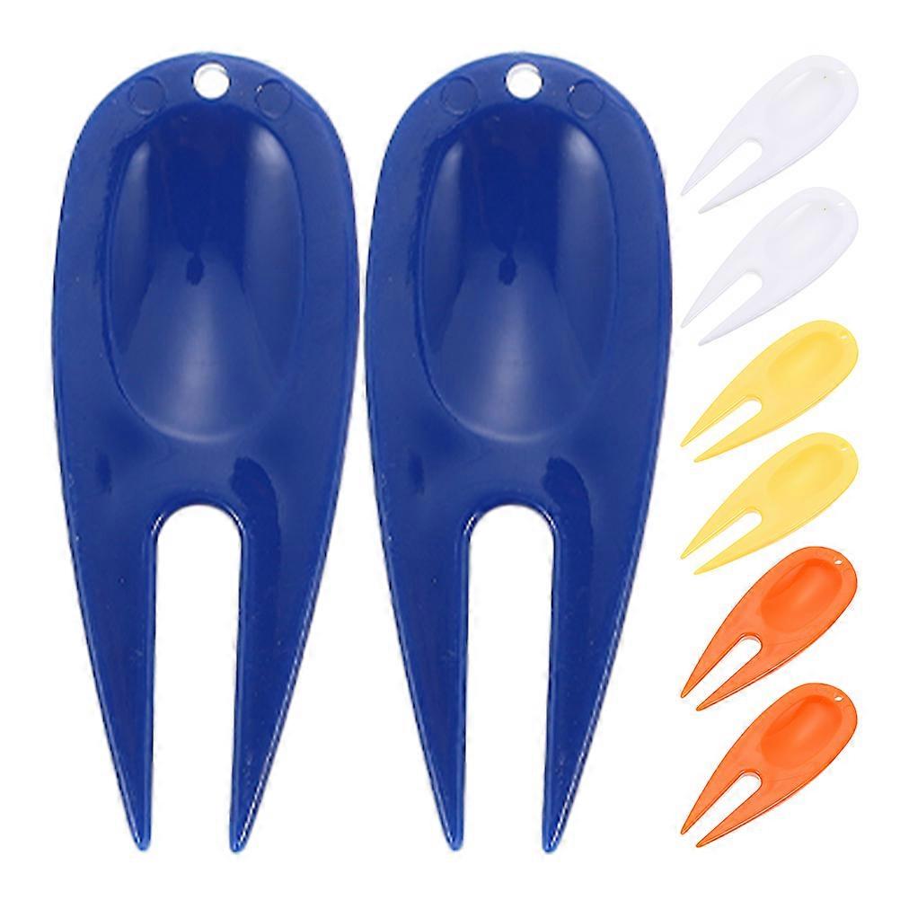 Golf Divot Tool Portable Plastic Divot Fork for Golfing with Assorted Color Fits Pocket or Bag