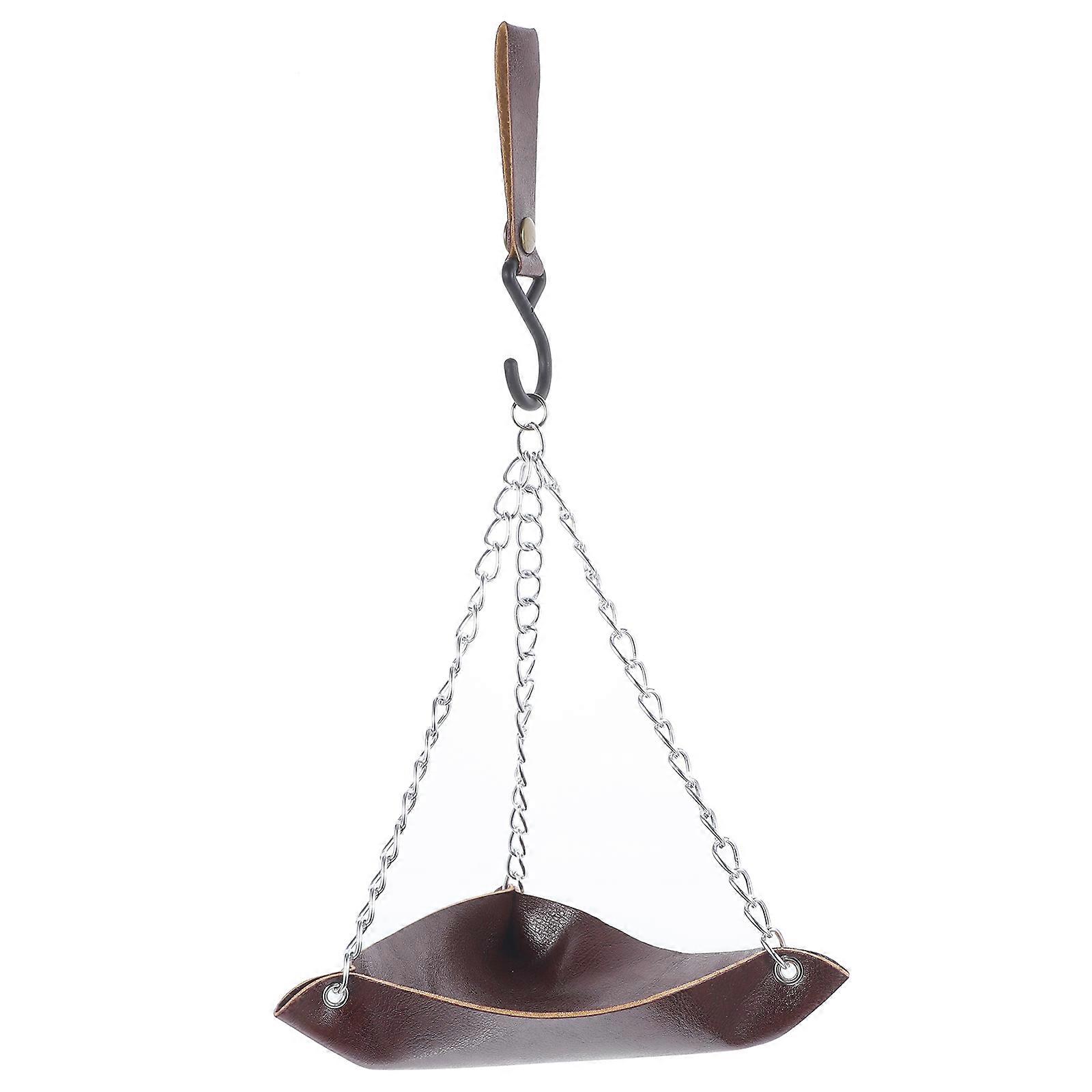 FRCOLOR Convenient Bird Hanging Feeder Tray Design 1 Set Bird Fodder Organizer Outdoors Hanging Bird Feed Swing
