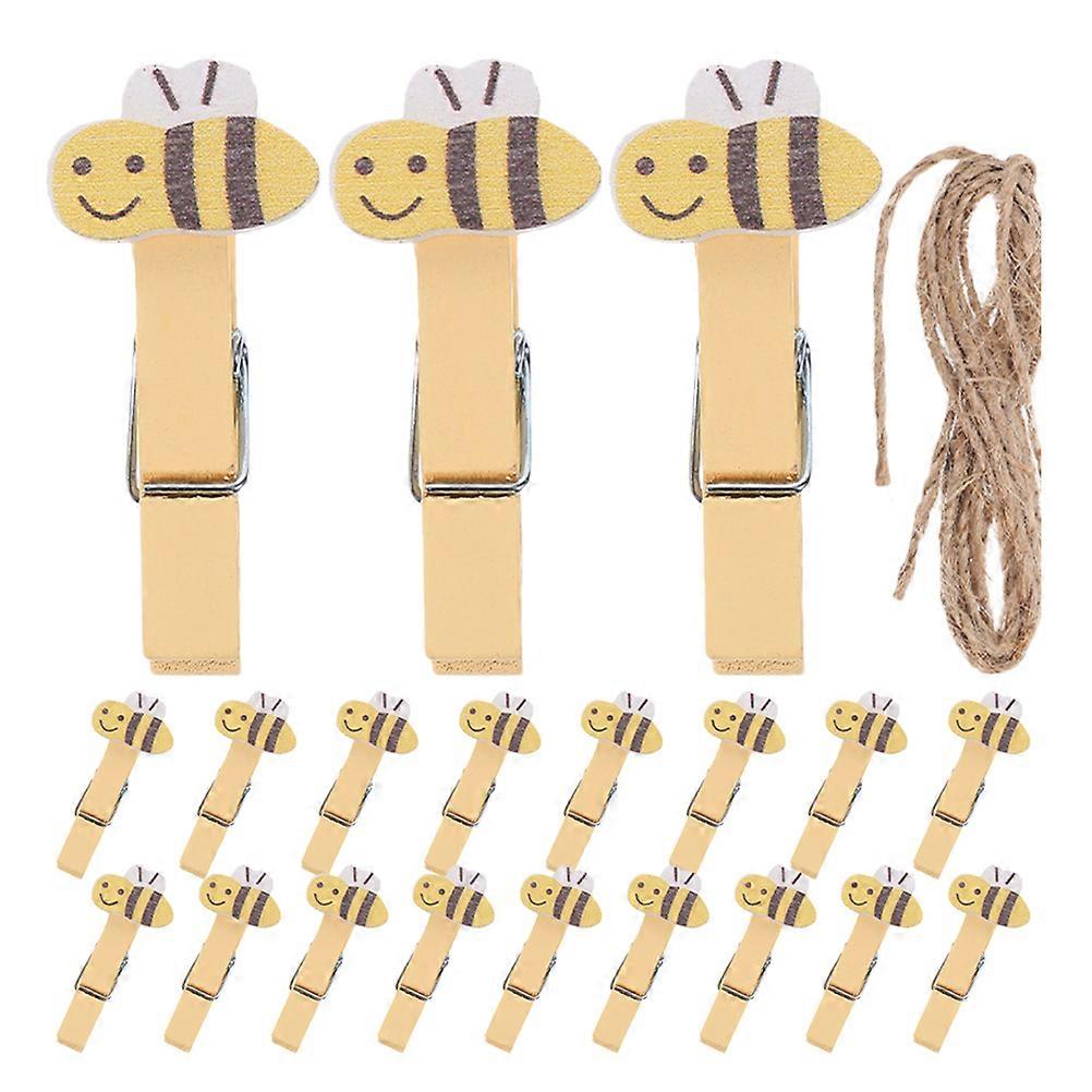 Yellow MultiFunction Photo Clips for Party Use Made of Synthetic Material 20 Pieces