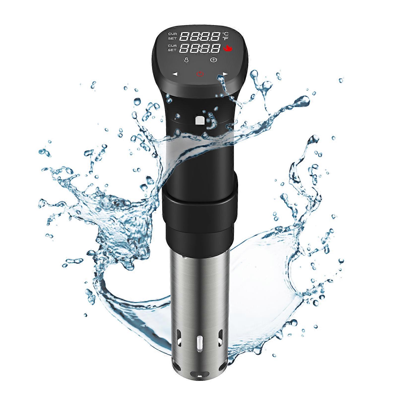 1100W Sous Vide Cooker Waterproof Quiet Cooking Machine with Accurate Temperature Time Control Display Screen Cookbook