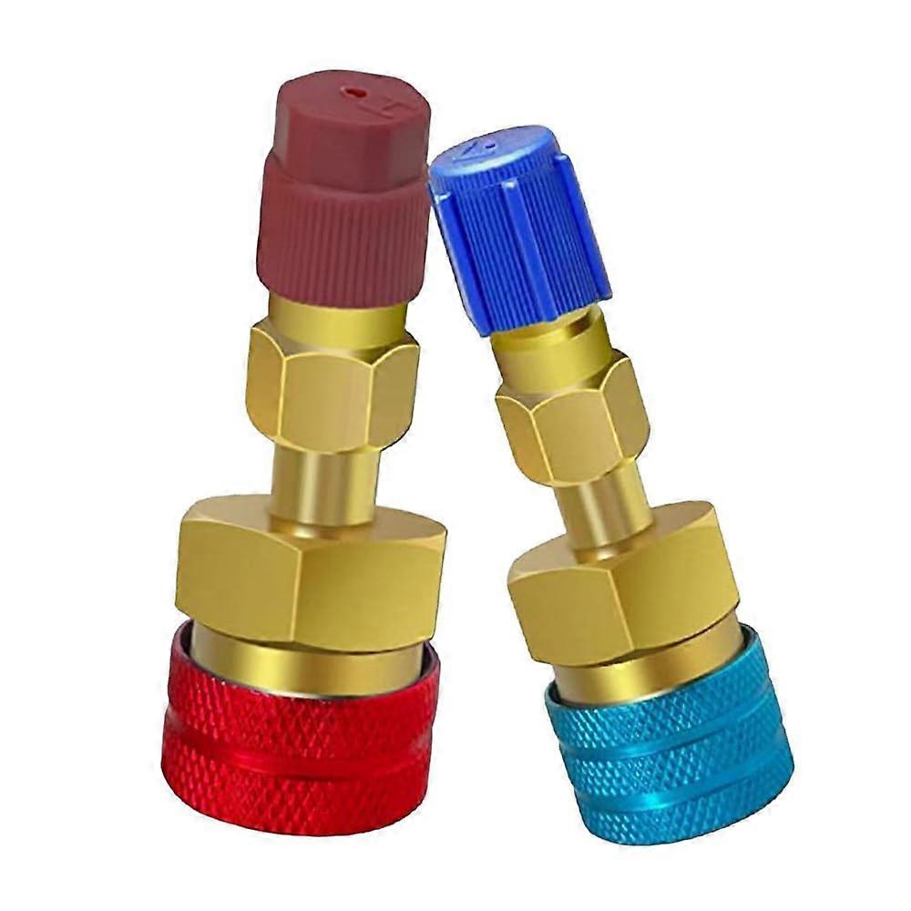 R1234YF Quick Coupling Replacement Hose Adapter - R1234YF to R134A Compatibility - Durable Brass Construction