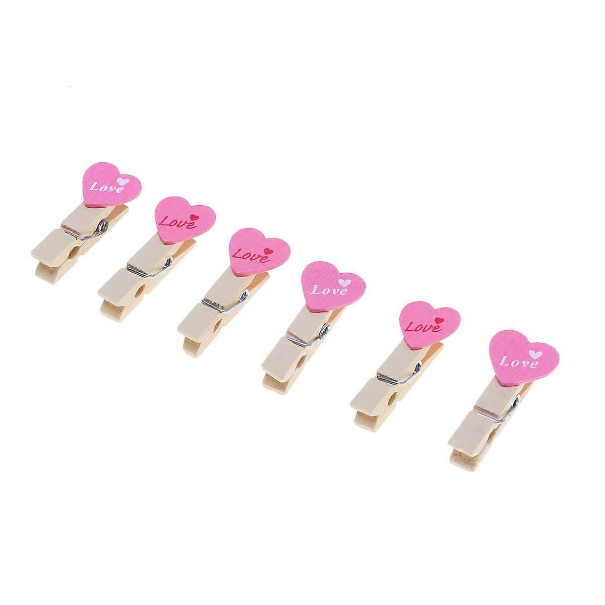 Mini Photo Clip Heart Shaped 48Pcs Versatile Photo Clamp Great For Hanging And Craft Projects