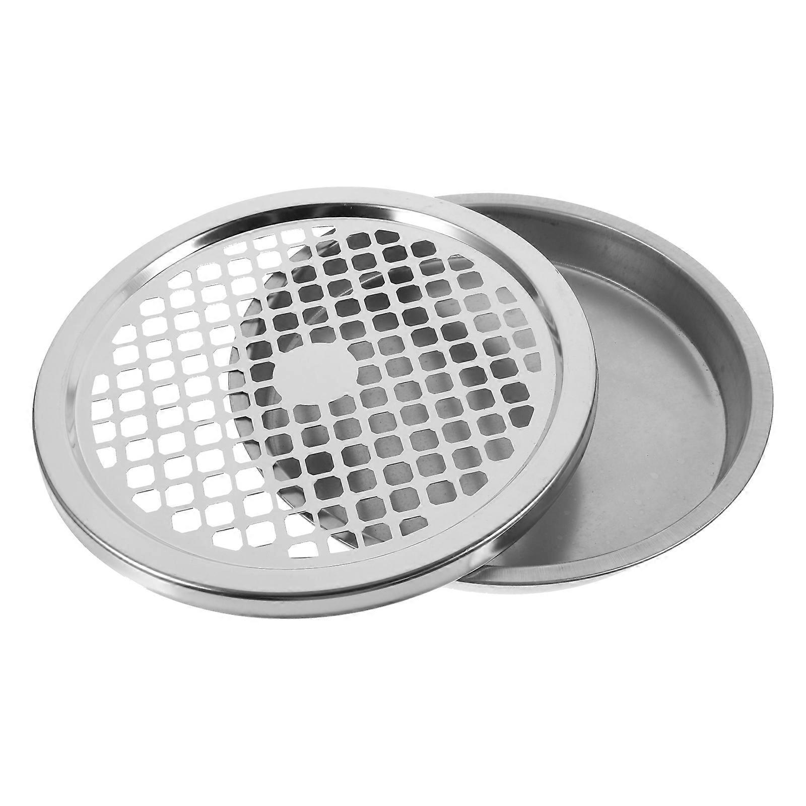 Trash Can Lid Tray Set Of Garbage Can Ashtray Grid Lid Suitable For Business Environments Size 25.00X25.00X3.00CM Prevents Unpleasant Odors 1 Set