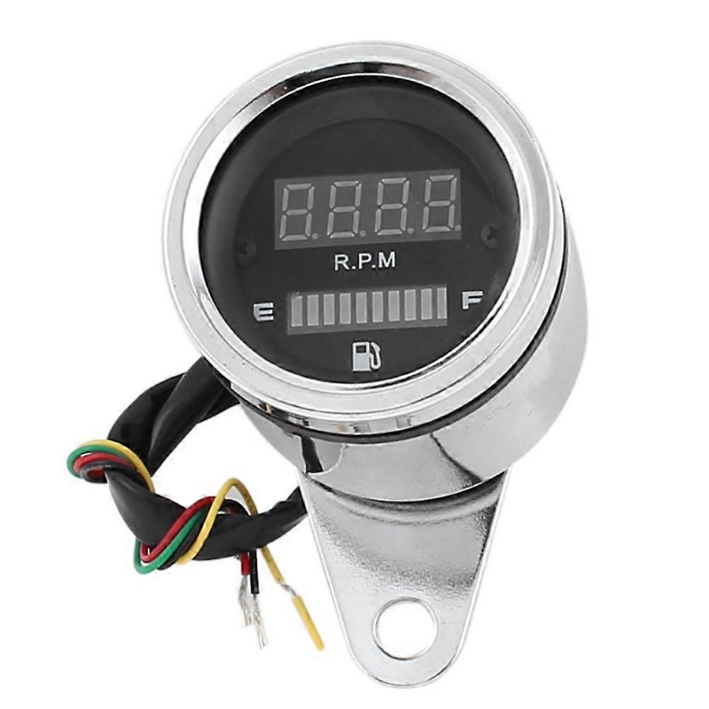 Motorcycle Voltage Meter Waterproof Gauge 12V Silver Ideal For Outdoor Riding And Vehicle Maintenance 1Set