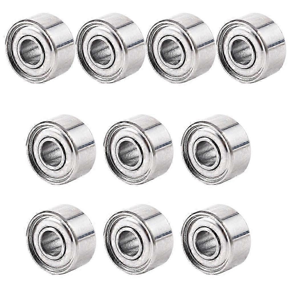 10 Pack 693-ZZ Deep-Groove Ball Bearing, 3mm x 8mm x 4mm, Carbon Steel