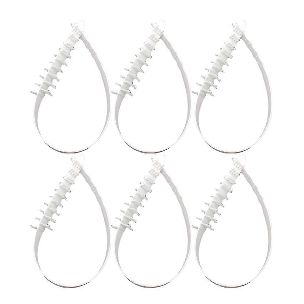 6 قطع فرشاة داخلية بتصميم بسيط لتنظيف الغسالة بمقبض طويل للاستخدام في المكتب المنزلي مع المواد