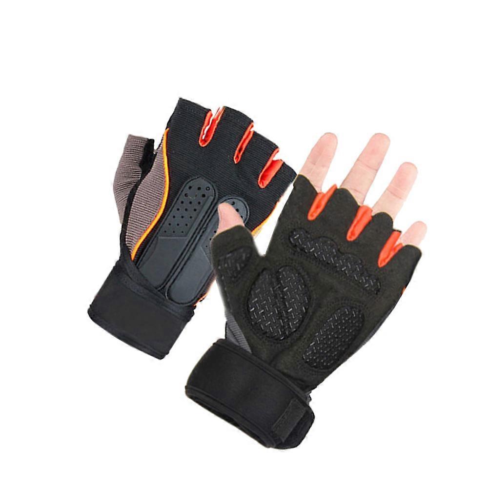 Durable Polyester Training Gloves with AntiSlip Palm and Wrist Support for Weightlifting 1 Pair
