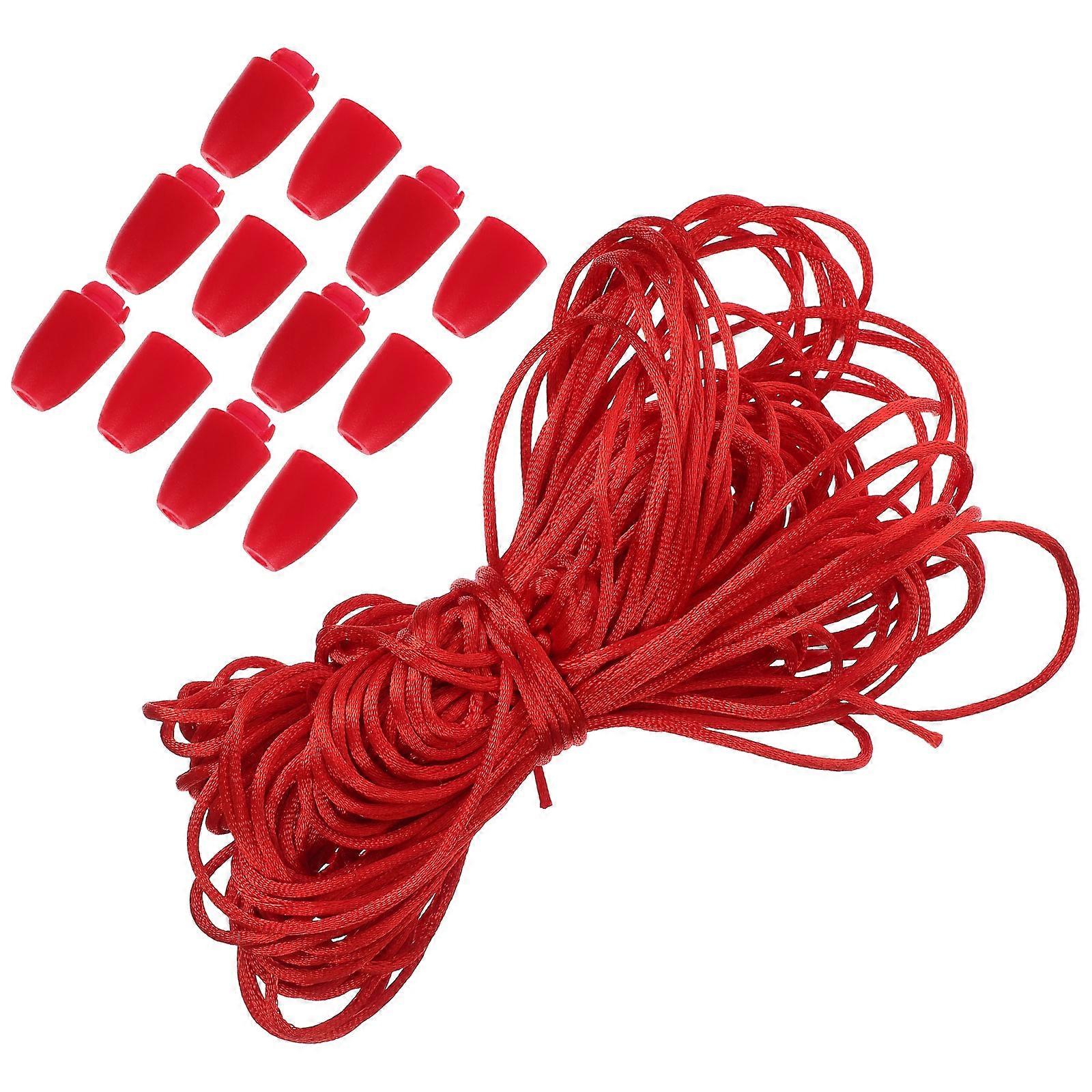 Nylon Rope 1 Set With Buckle For Various Bags Red 2.5X0.9cm Weaving Craft Rope For Art Crafts Projects