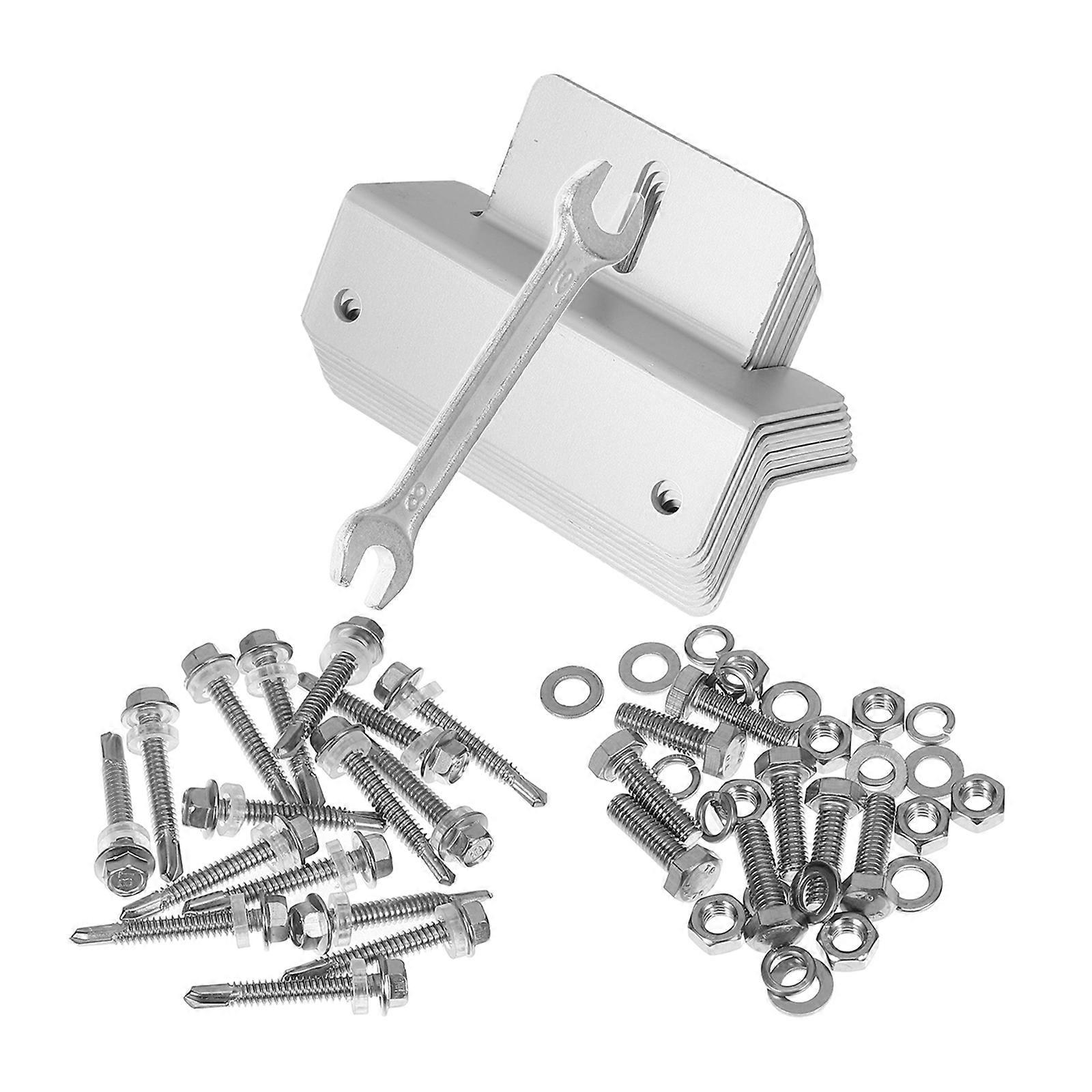 8pcs Solar Panel Brackets Brackets Aluminum Alloy Supports for RVs