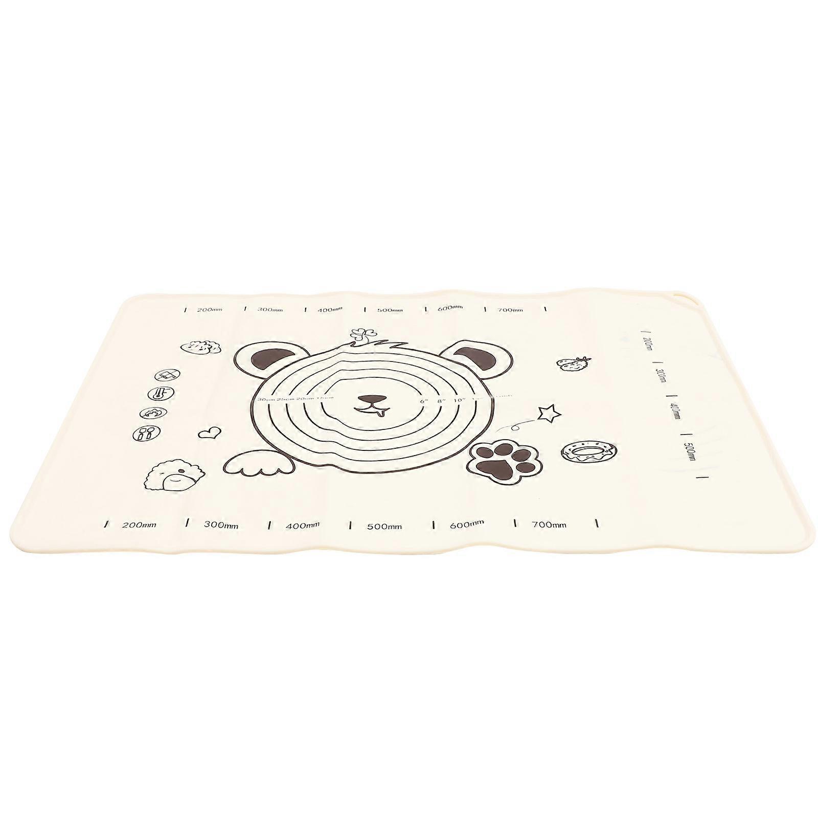 Heat Resistant Silicone Kneading Pad with Nonstick Baking Mat – Large Cartoon Design for Pastry, Pizza & Noodles – Easy to Clean Kitchen Accessory