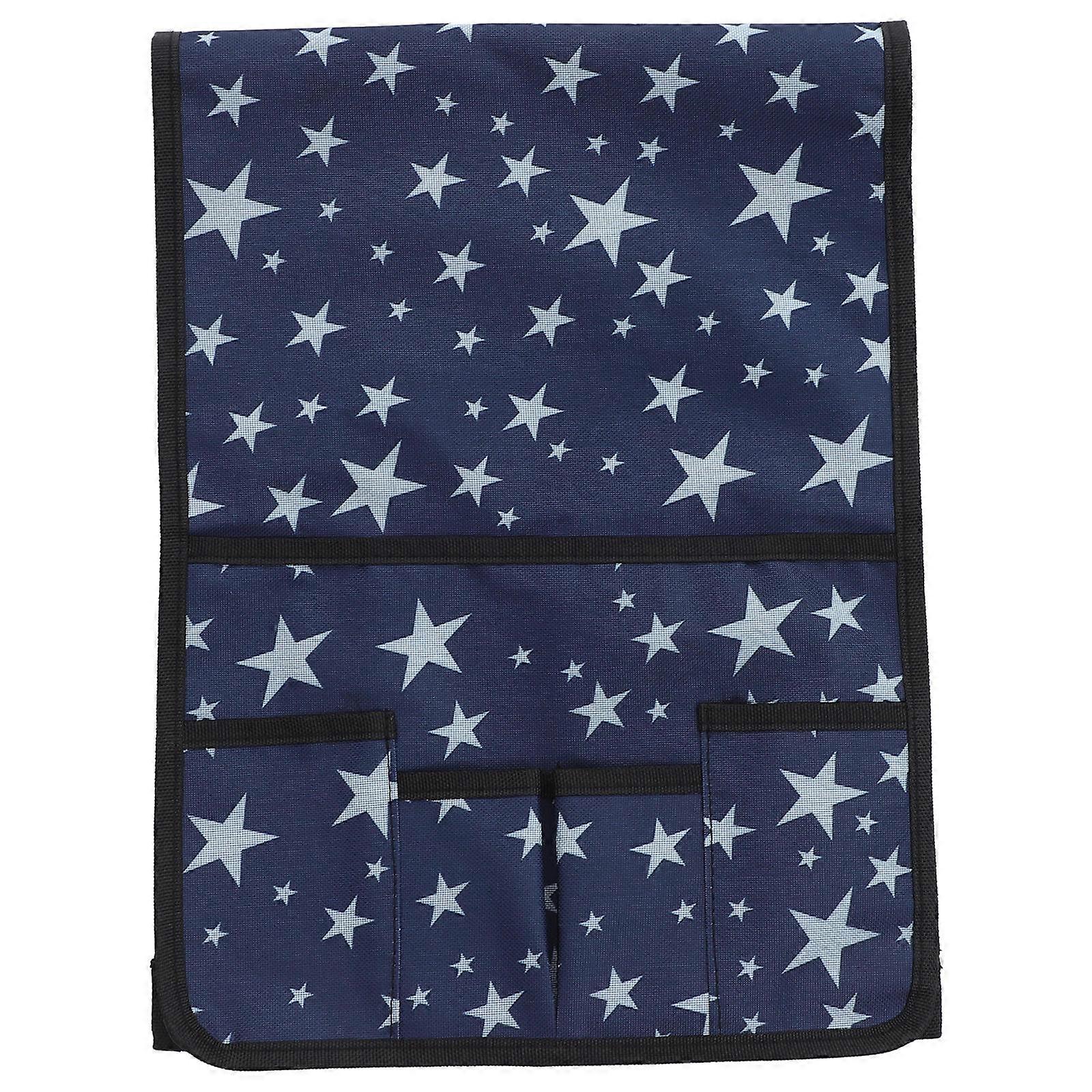 Dark Blue Remote Control Storage Pouch For Sofa Tidy Living Room Accessories Adjustable Length 1Pack