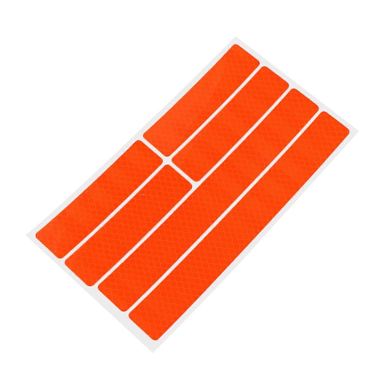 High Brightness Reflective Decals For Outdoor Cycling Night Riding 21X11X0.1Cm Orange Warning Reflection 1Pcs